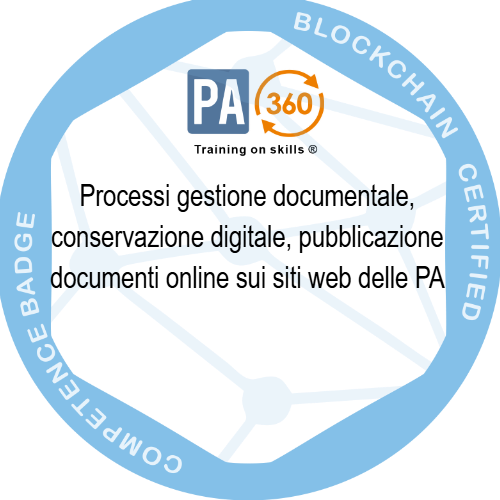 Processi gestione documentale, conservazione digitale, pubblicazione documenti online sui siti web delle PA